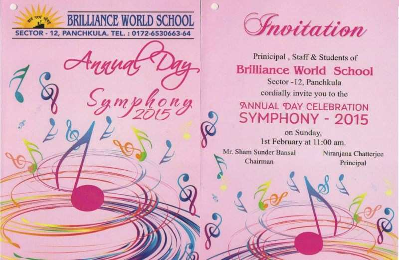Invitation Card Format Annual Function Cards Design Templates