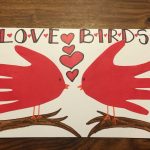 Lovebirds Handprint Birds Valentine 39 s Day Or Anniversary Card For