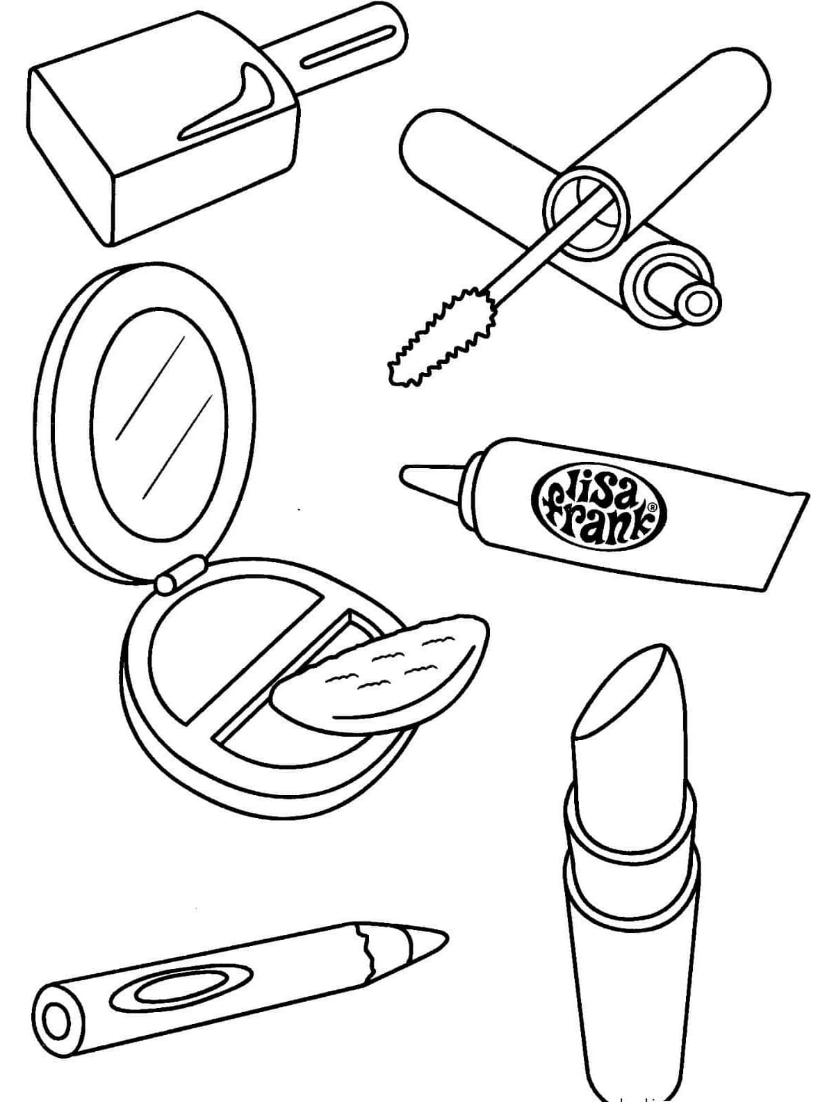makeup printable coloring pages for girls