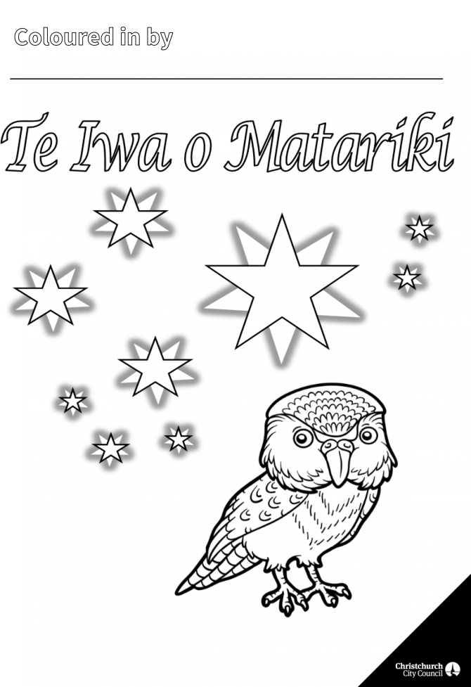 Matariki For Kids Christchurch City Libraries Colouring Pages 
