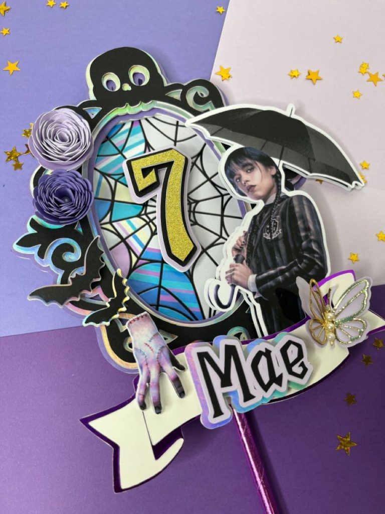 Merlina Cake Topper Wednesday Addams Cake Topper Wednesday Cashier