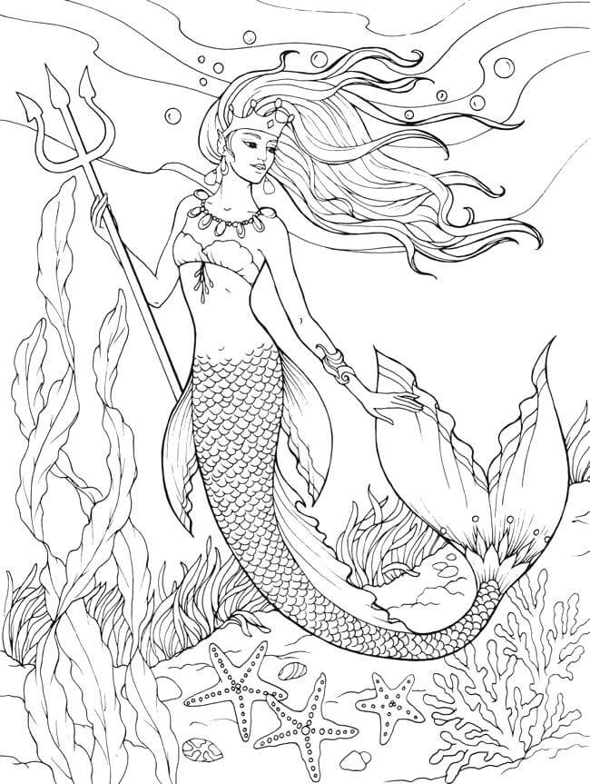 Mermaid Coloring Pages Printable