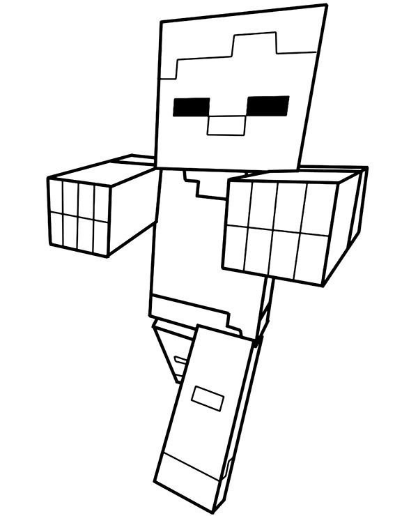 Minecraft Zombie Coloring Pages Coloring Pages