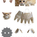 Munchkin Kitty Papercraft Paperized Crafts Cat Template Paper Doll