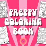 Preppy Coloring Pages Preppy Coloring Book Printable Easy Aesthetic
