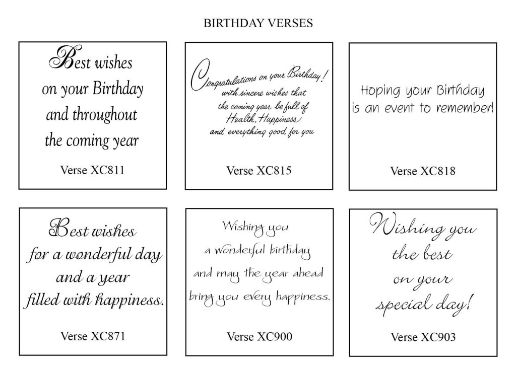 Printable Birthday Card Verses Printable Lab