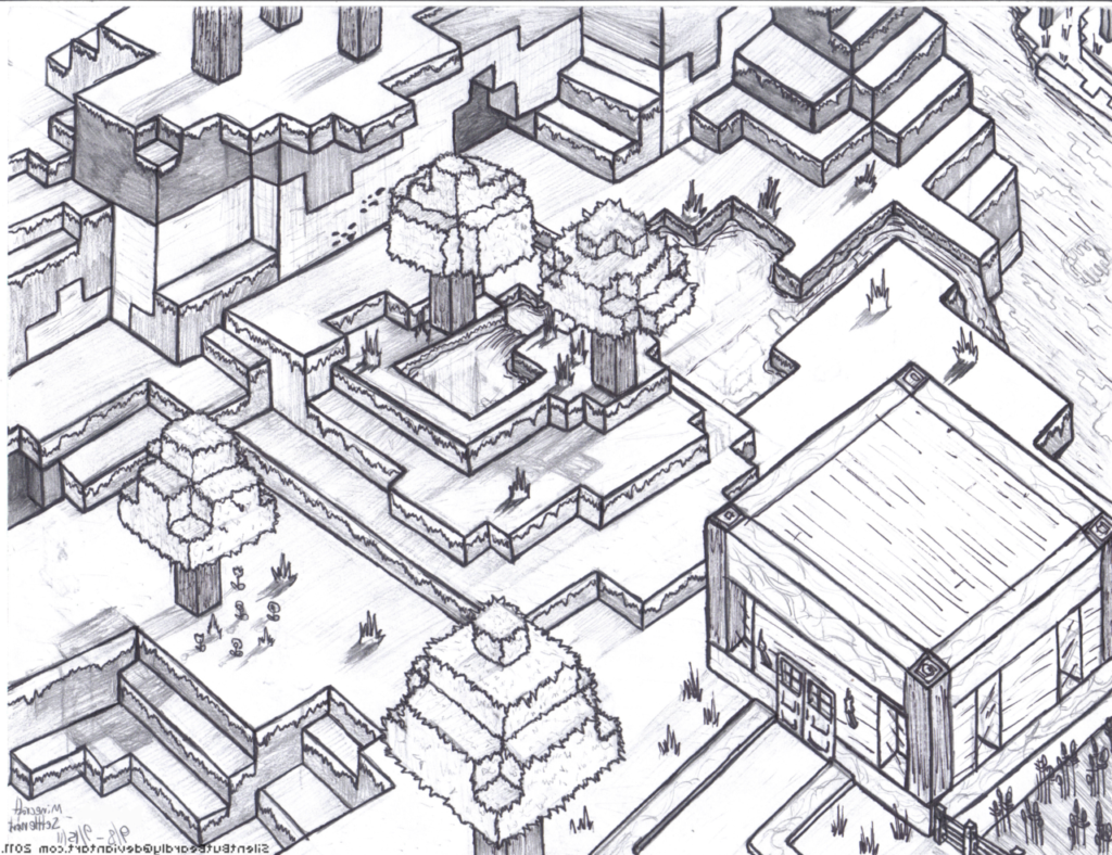 Printable Coloring Minecraft Dungeons Colouring Pages