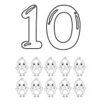 Printable Coloring Numbers 1 10 Coloring Pages