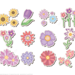 Printable Flower Stickers Free Printable Papercraft Templates