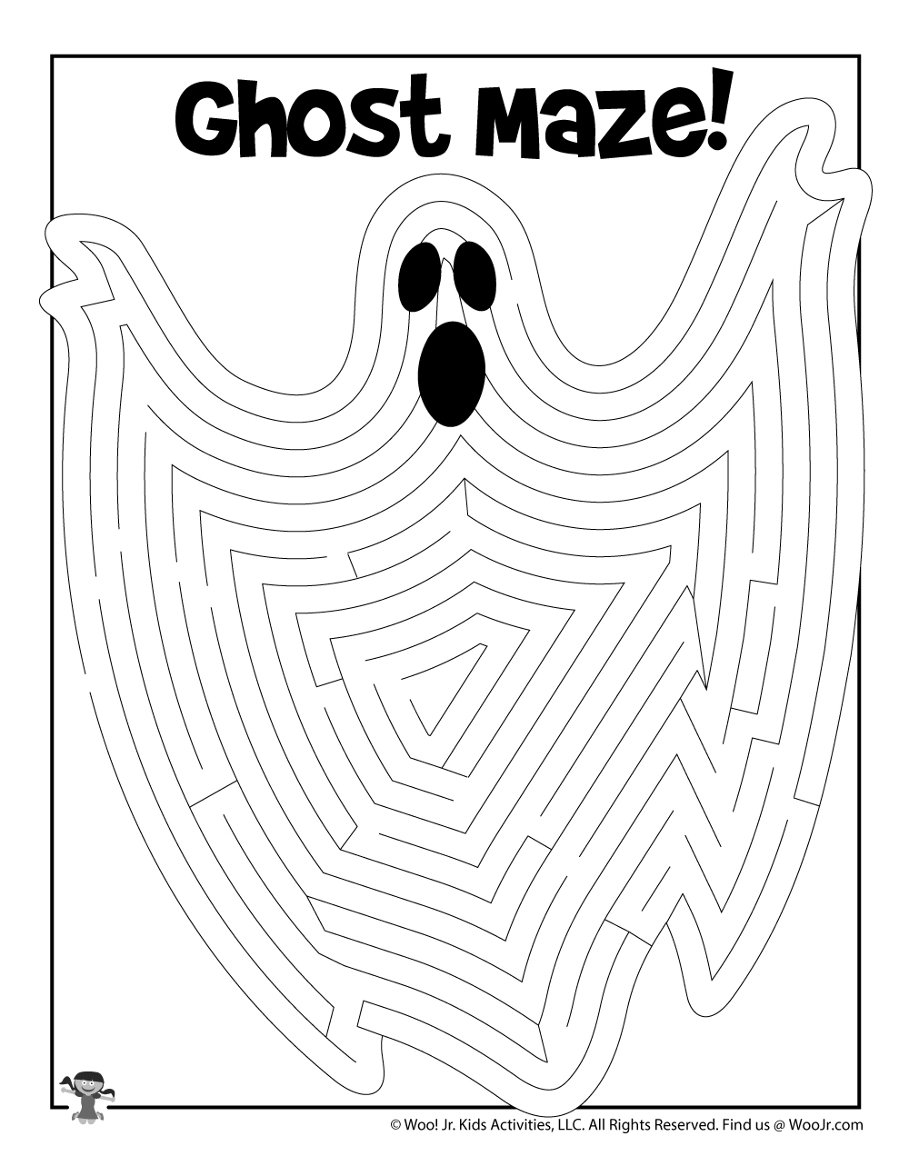 Printable Ghost Maze Woo Jr Kids Activities Children 39 s Publishing
