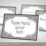 Printable Labels And Place Cards Classic Custom Colors By Bizuza 6 50
