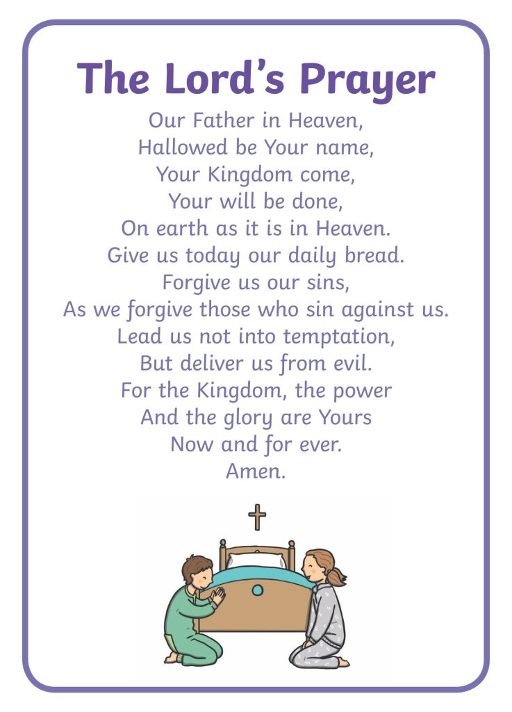 Printable Lord 39 s Prayer Craft Printablee Our Father Prayer The