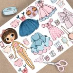 Printable Paper Doll Blythe With Clothes Digital PDF Instant Download