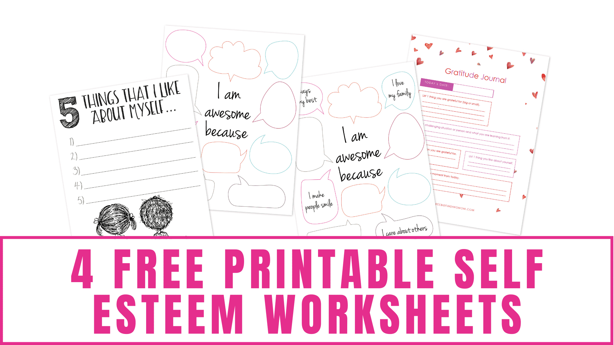free printable self esteem activities for kids