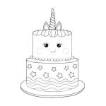 Printable Unicorn Cake Coloring Pages Free Printable Coloring Pages