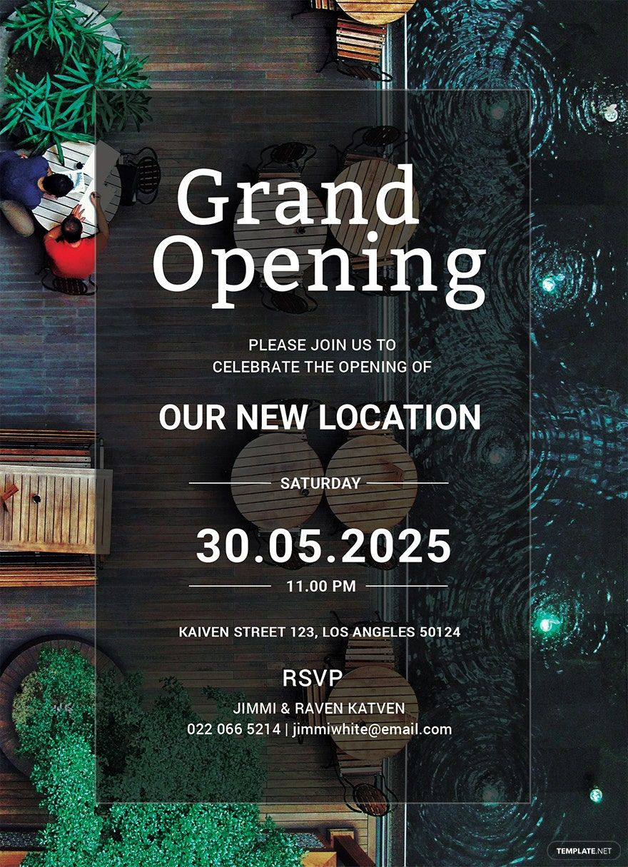 Restaurant Grand Opening Invitation Template In Pages Publisher Word 