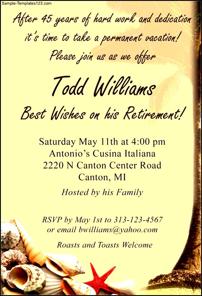 Retirement Party Invitation Wording
