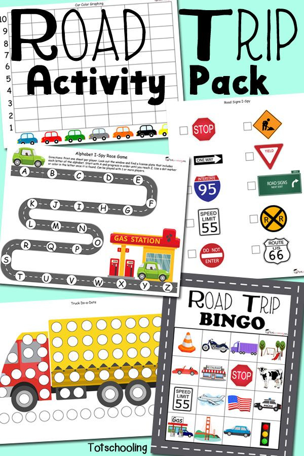 Road Trip Activity Pack For Traveling With Kids Road Trip Printables 