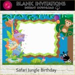 Safari Invitation Template Free Of Safari Jungle Birthday Invitation