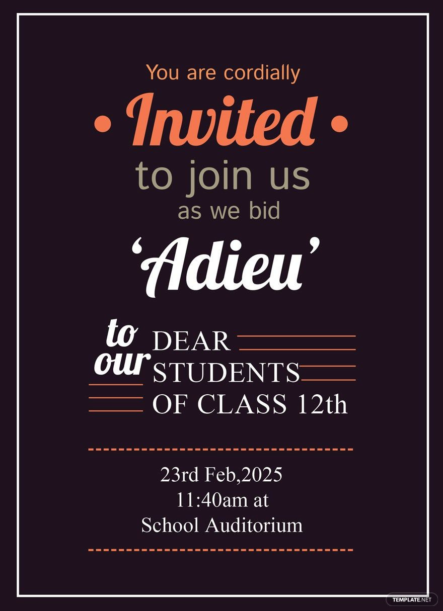 School Award Ceremony Invitation Template In PSD Illustrator Word 