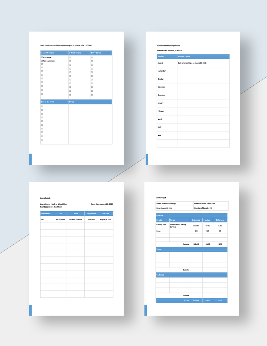 School Event Planner Template In Google Docs Word PDF Download 