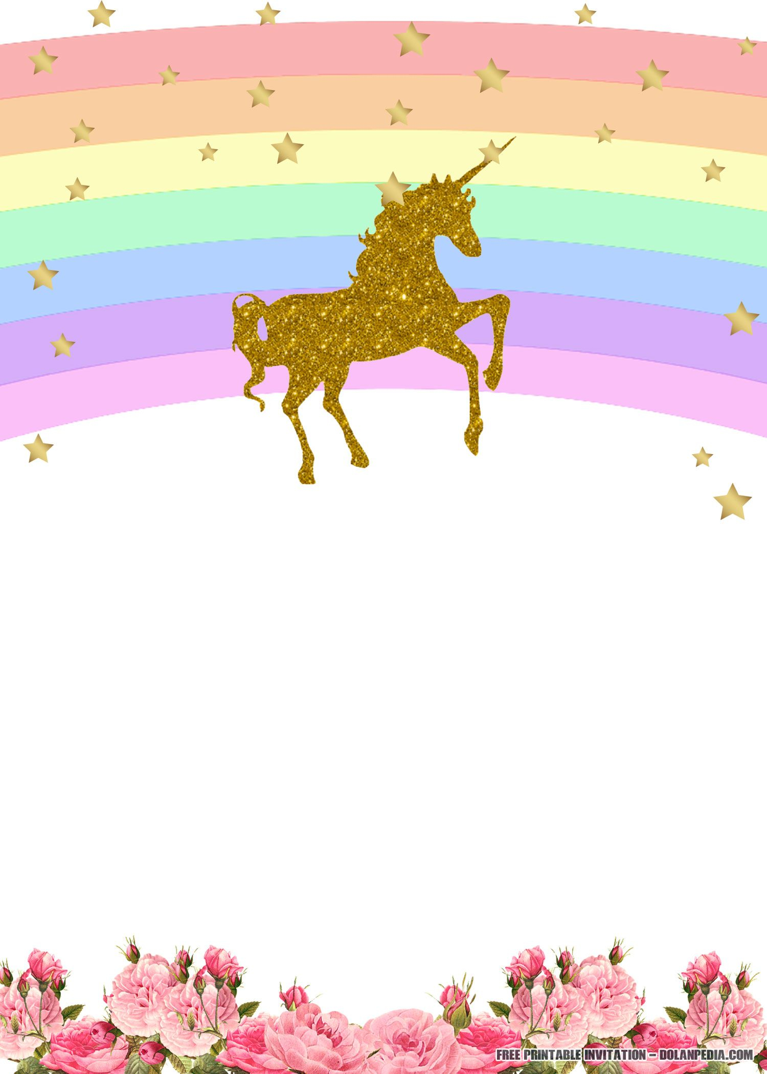 invitation template unicorn