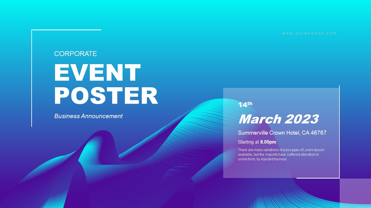 Upcoming Event Poster PowerPoint Template SlideBazaar