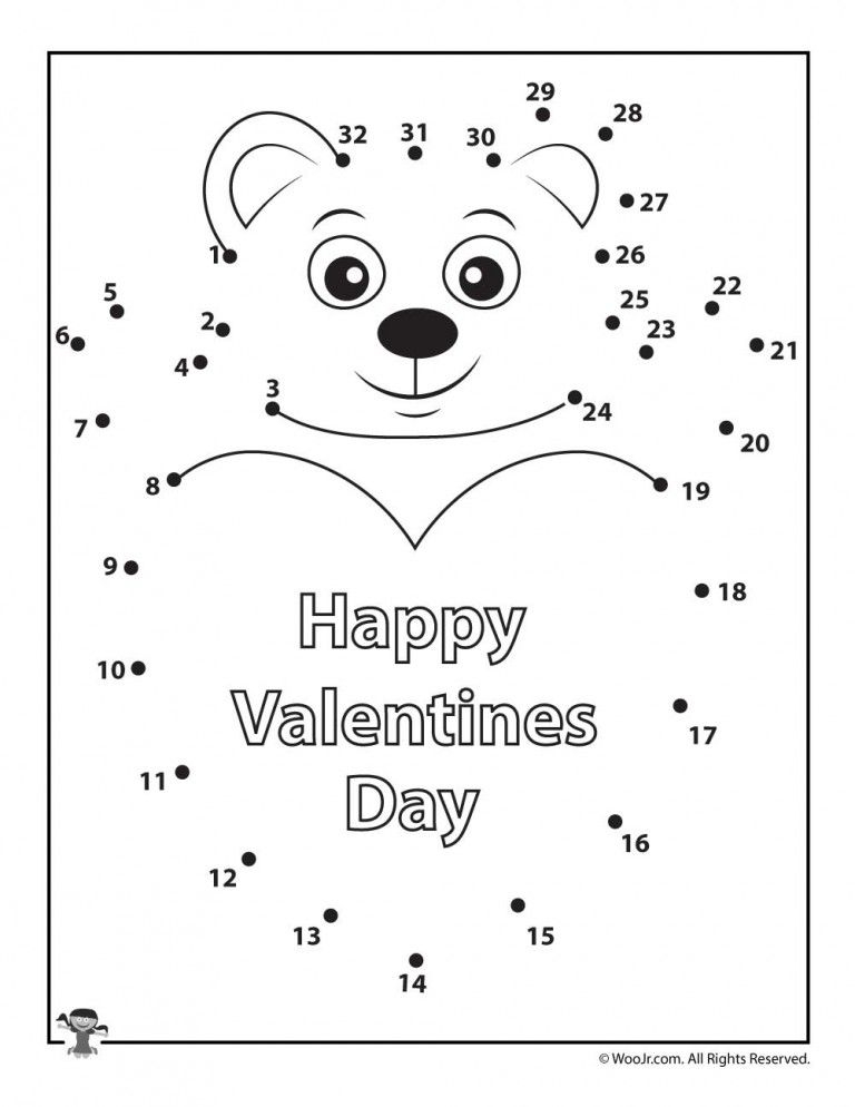 Valentine S Day Dot To Dot Printable Valentines Day Activities