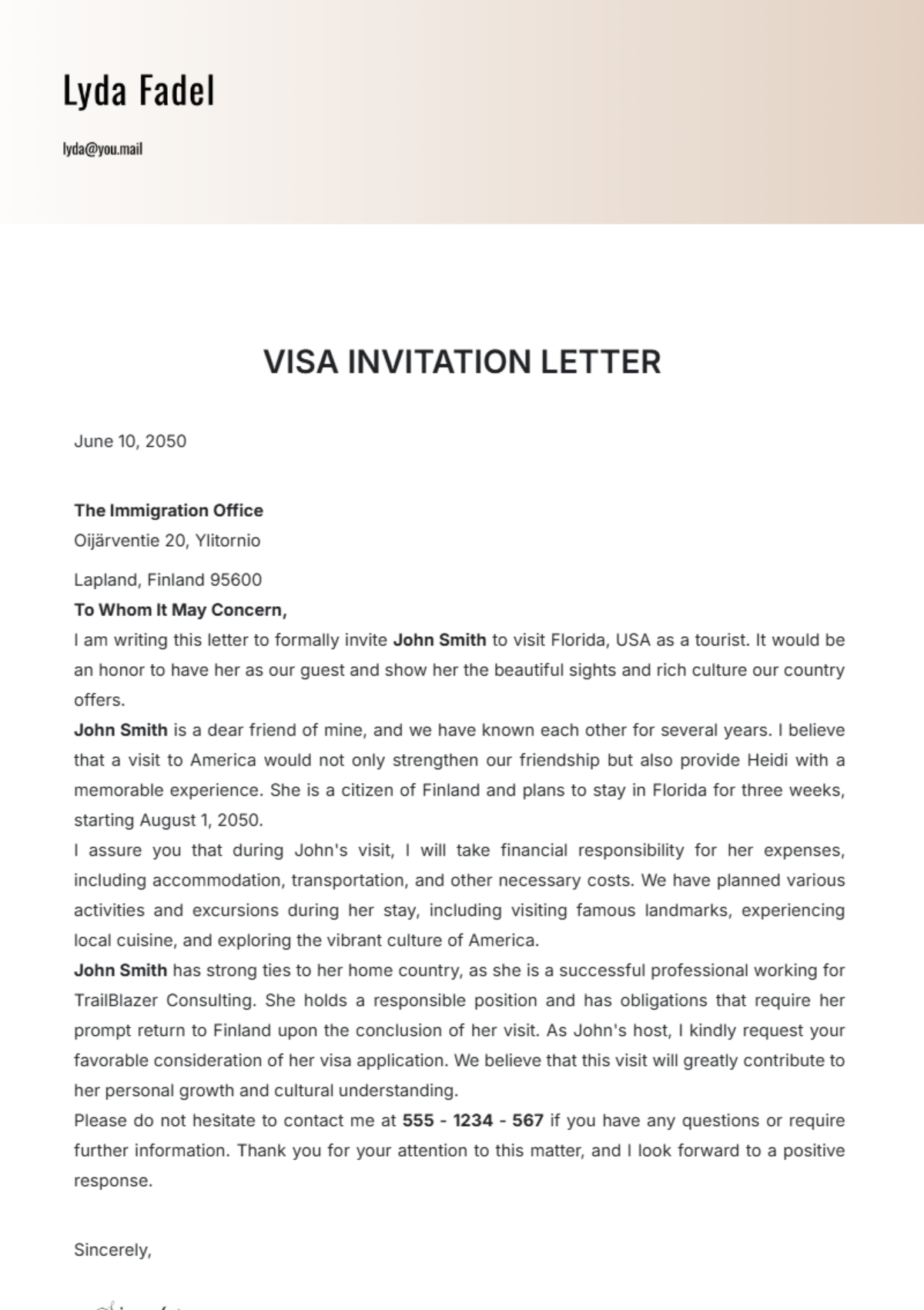 invitation letter worksheet