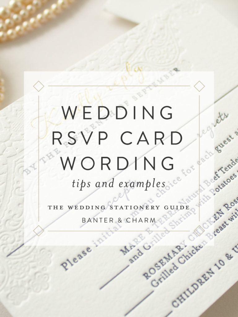 Wedding Stationery Guide RSVP Card Wording Samples Banter And Charm