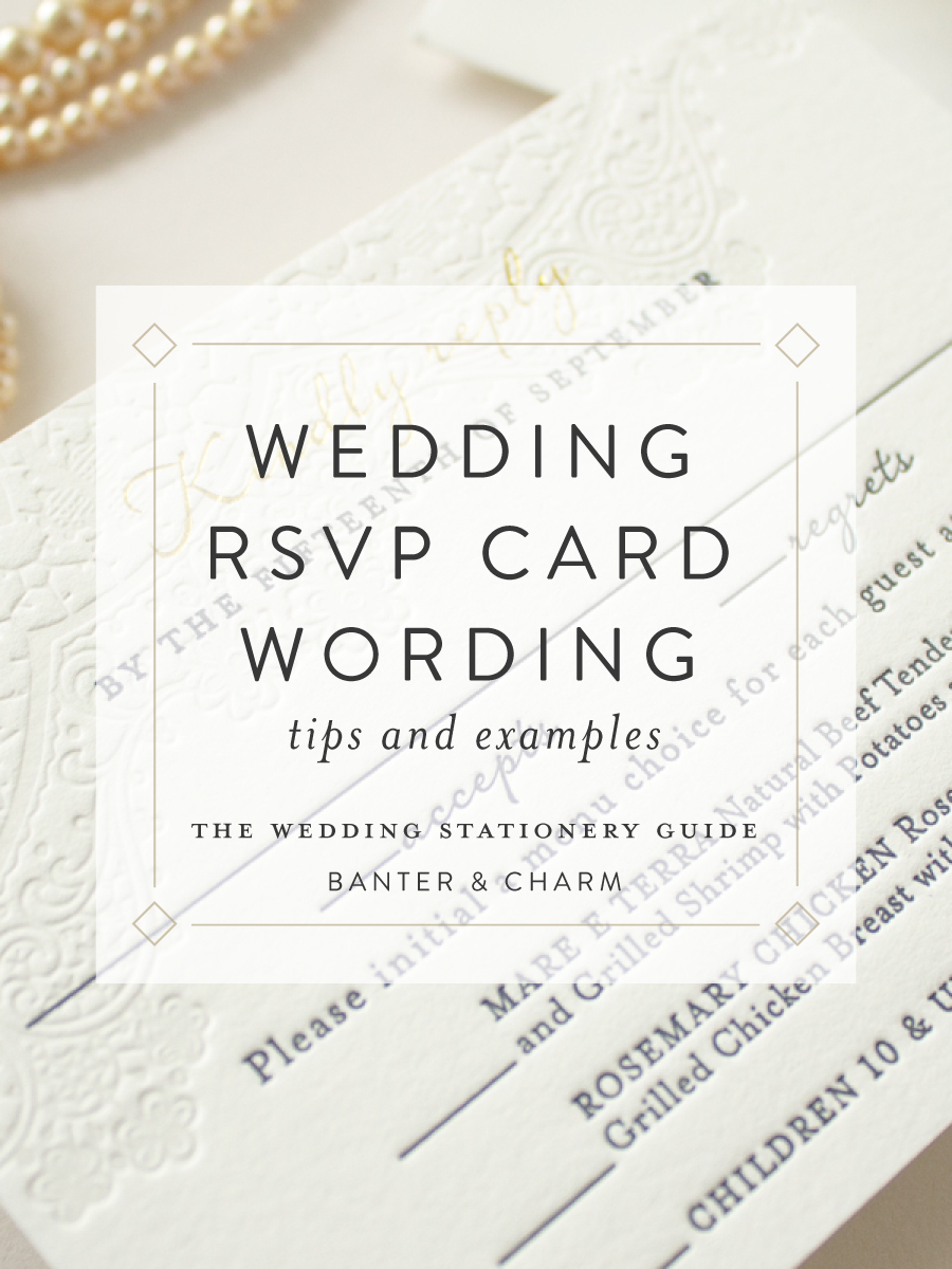 Wedding Stationery Guide RSVP Card Wording Samples Banter And Charm