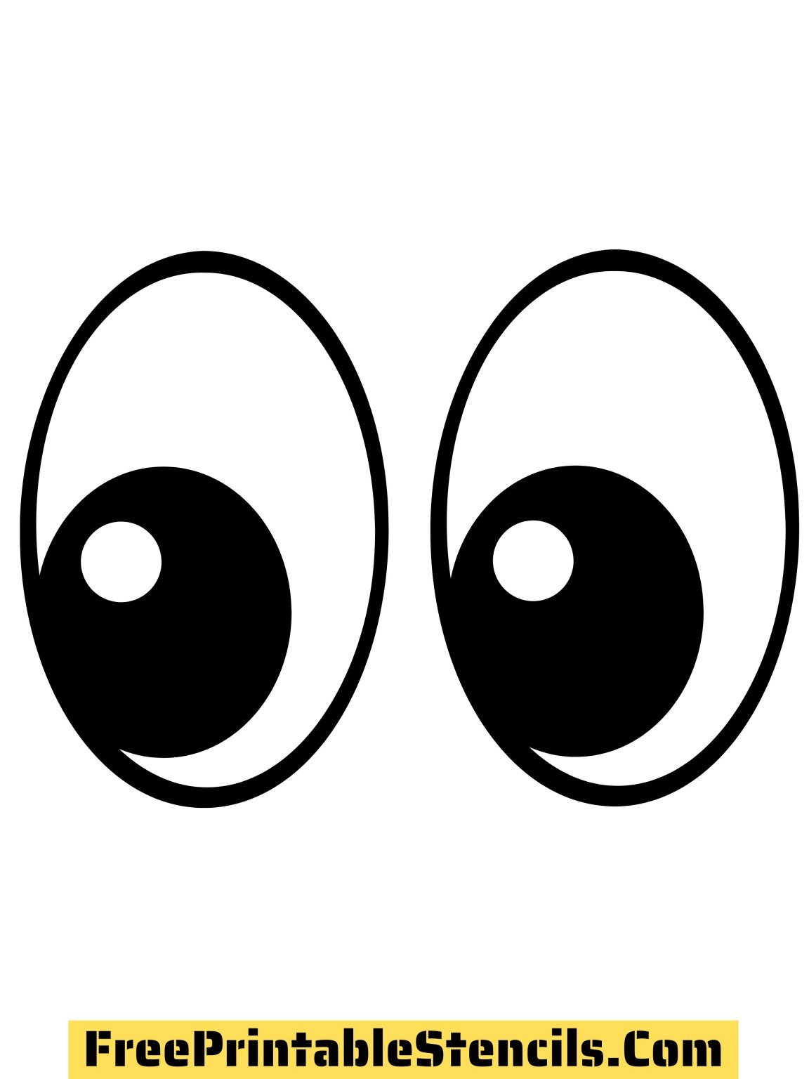  1 Free Printable Eyes Template Stencils