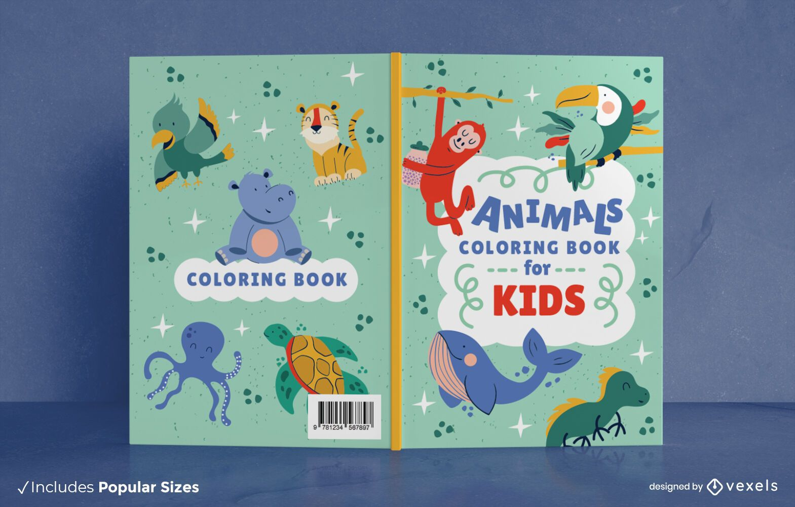 10 Animal Coloring Book Cover