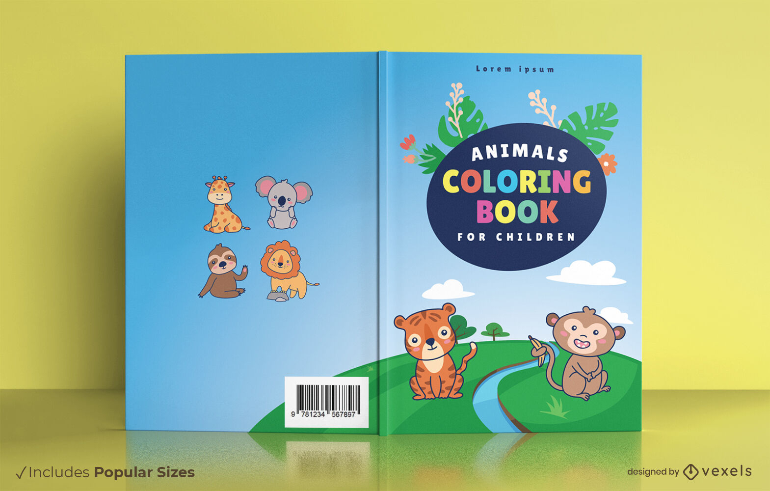 10 Animal Coloring Book Cover