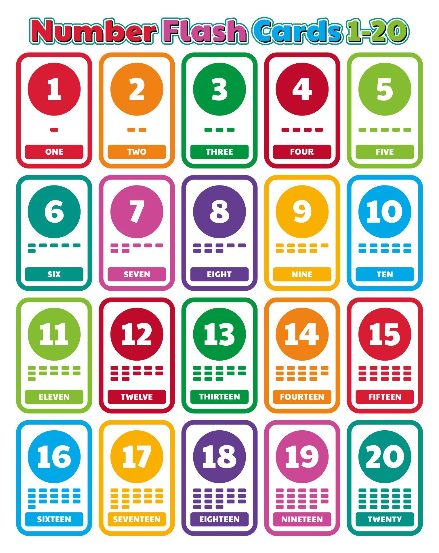 10 Best Printable Number Flash Cards 1 20 Pdf For Free At Artofit