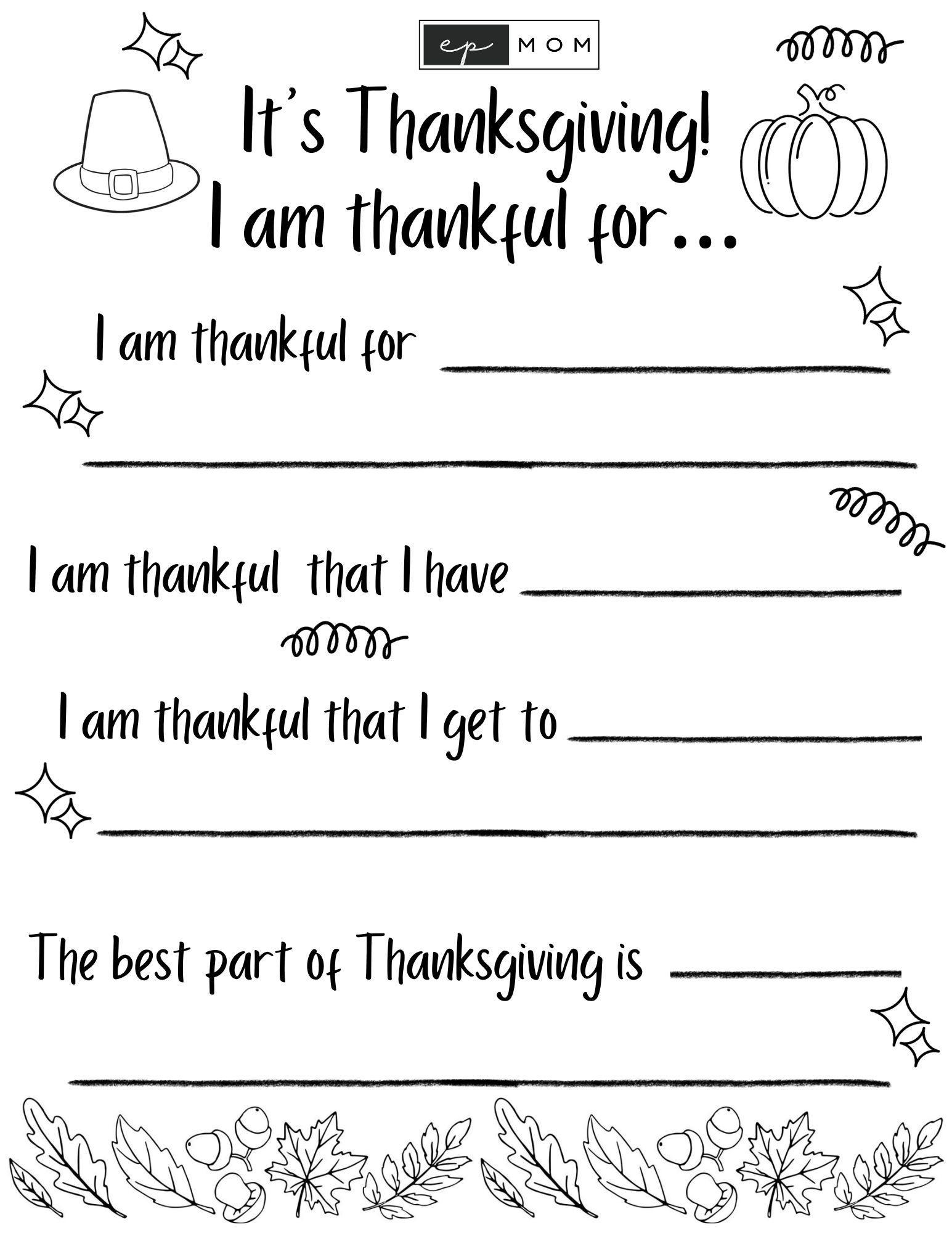 10 Family Friendly Thanksgiving Activities Free Printables El Paso Mom