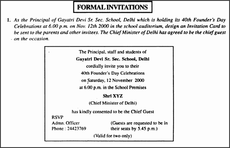 invitation format grade 12 invitation format grade 12