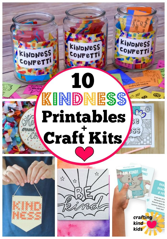 10 Kids Kindness Printables Craft Kits Summer Fun For Kids Easy 