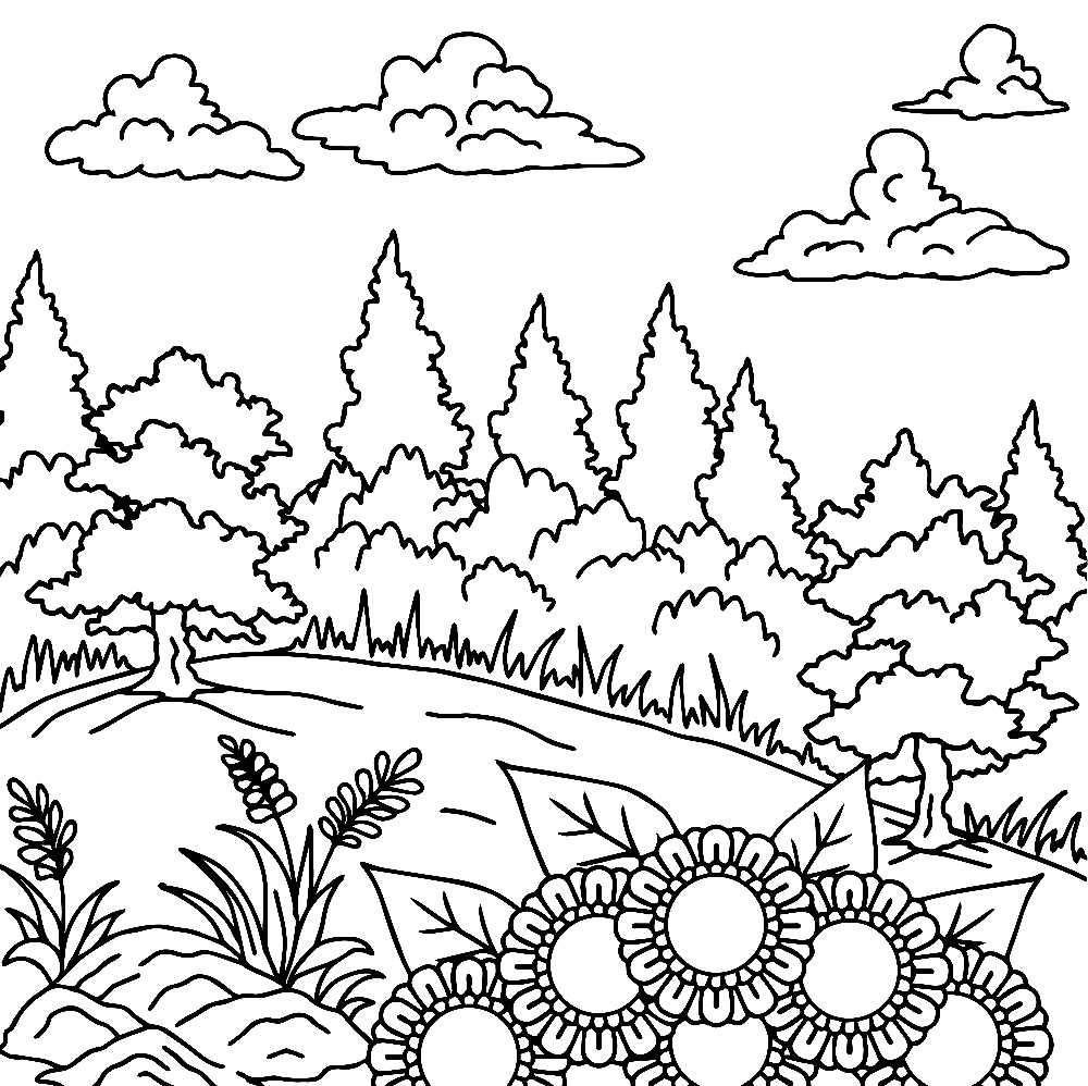 10 Nature Printable Coloring Pages KoloringPages