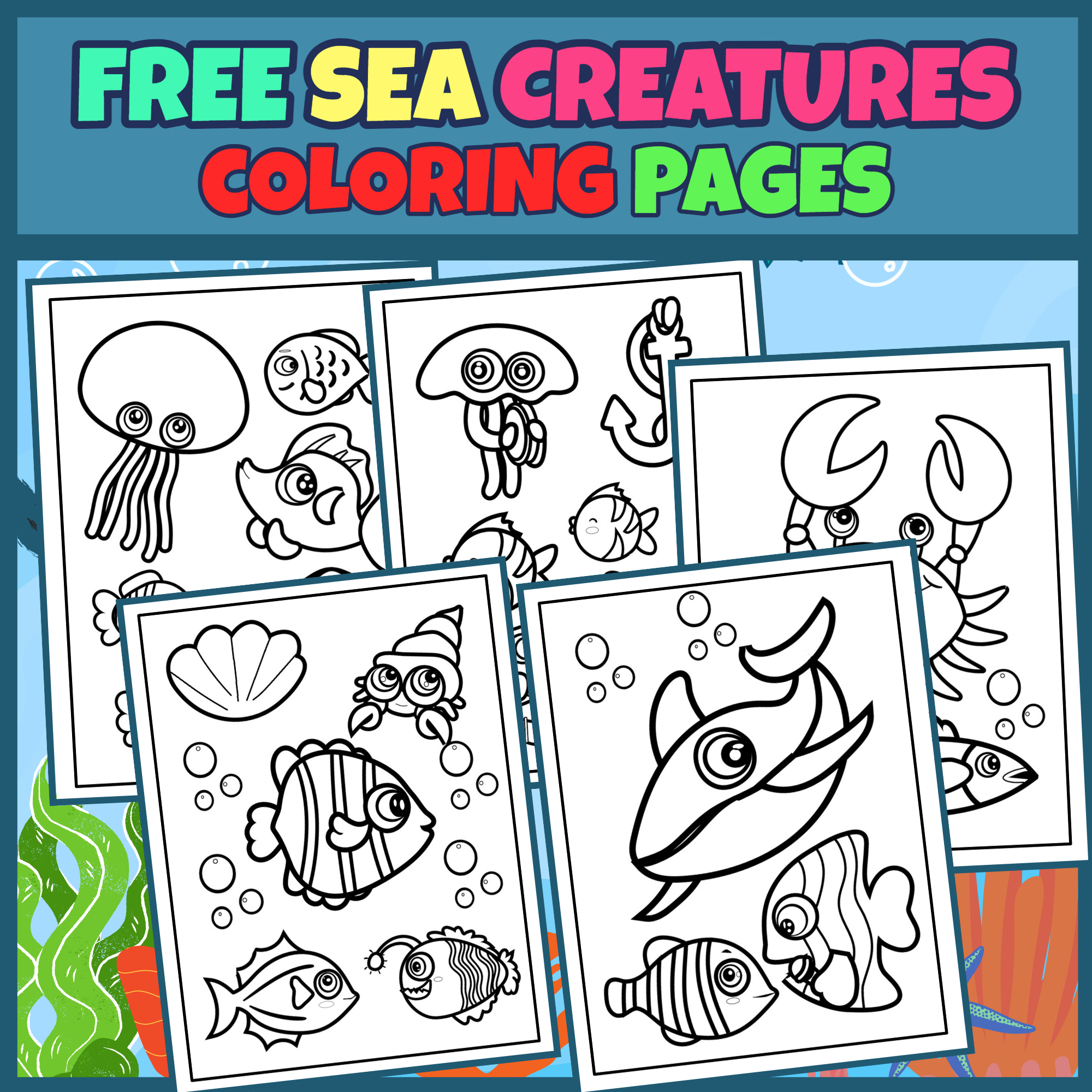 printable coloring pages sea animals