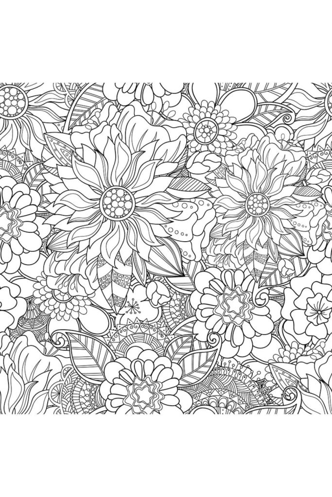10 Stress Relief Coloring Pages Printable For Adults