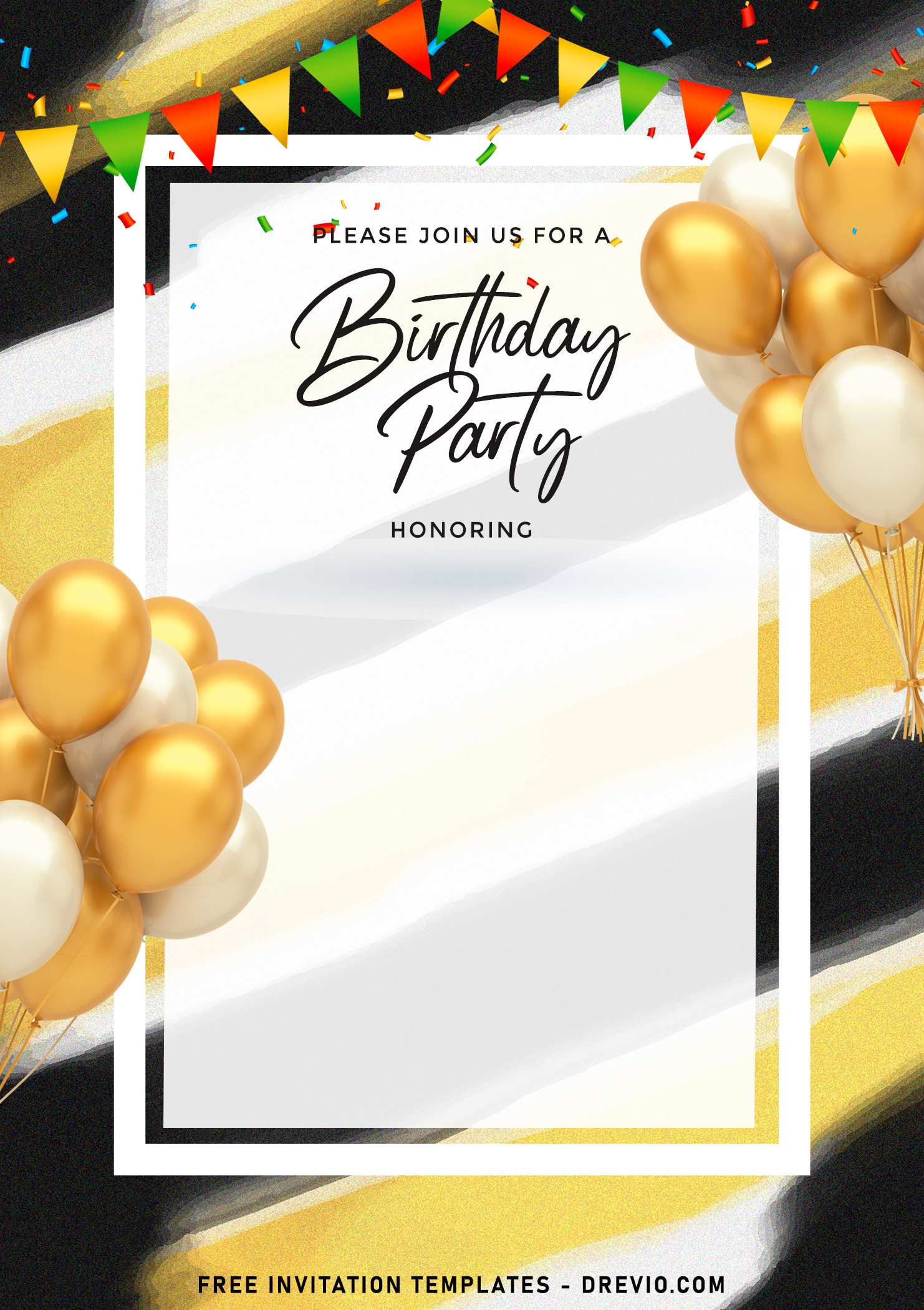 11 Elegant Gold Birthday Invitation Templates Download Hundreds FREE 