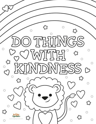 12 Free Printable Kindness Coloring Pages
