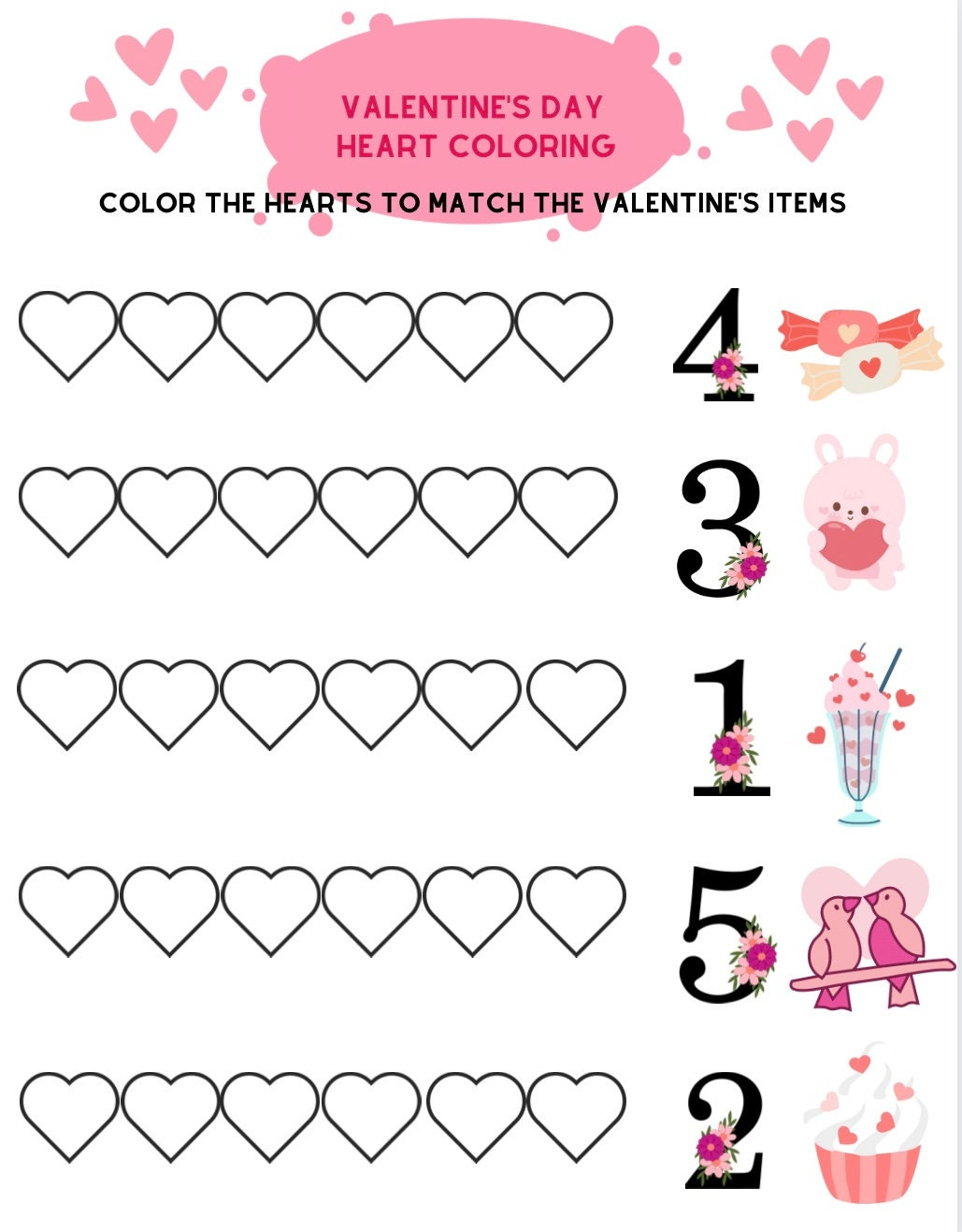 16 Printable Valentines Activities And Coloring Sheets Etsy