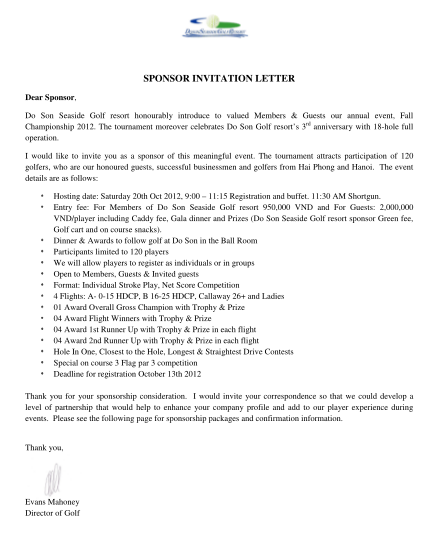 sample invitation letter for event sponsorship sample invitation letter for event sponsorship