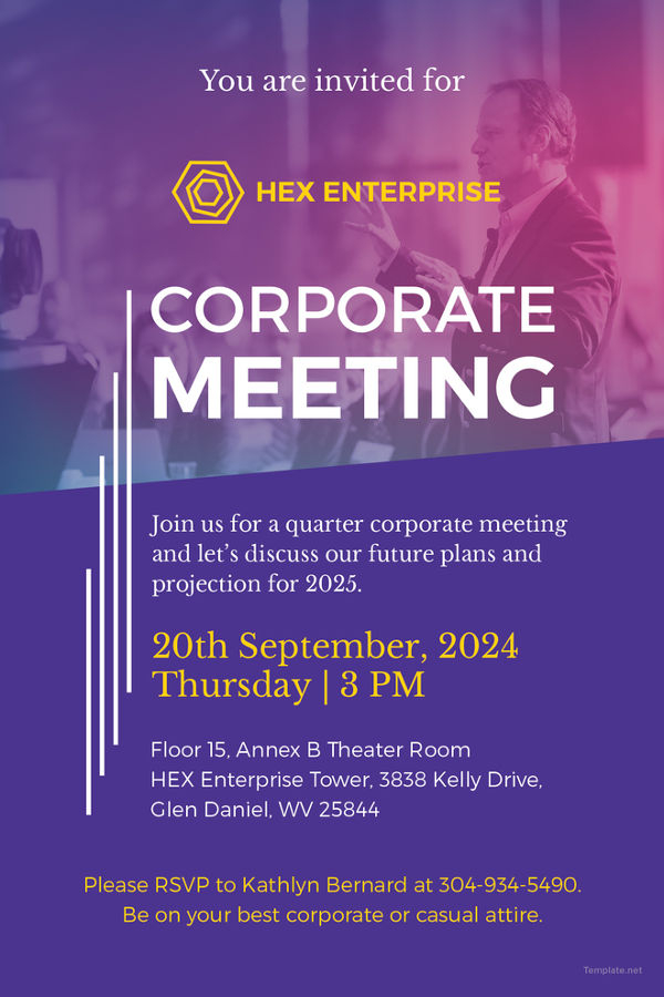 17 Meeting Invitation Templates Free Sample Example Format 