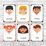 18 PDF Digital Printable Emotion Cards Feelings Emotion Cards
