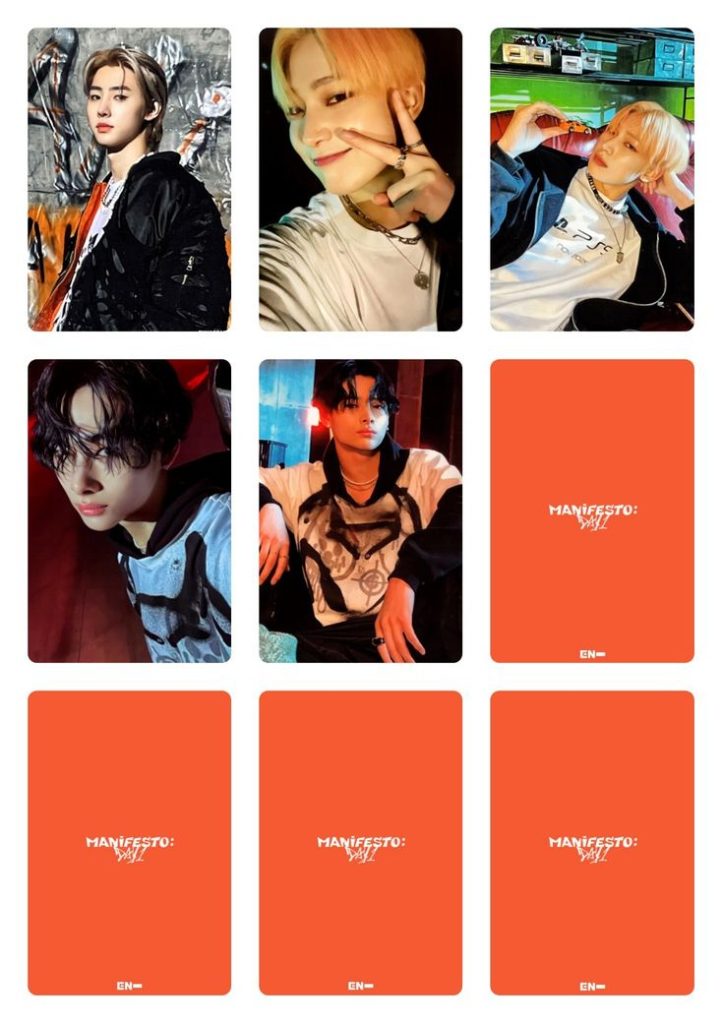 2 ENHYPEN MANIFESTO DAY 1 PRINTABLE PHOTOCARD D VER REGULAR ALBUM