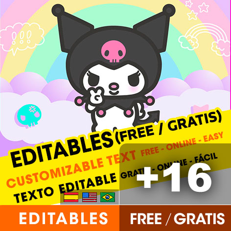 kuromi birthday invitation templates
