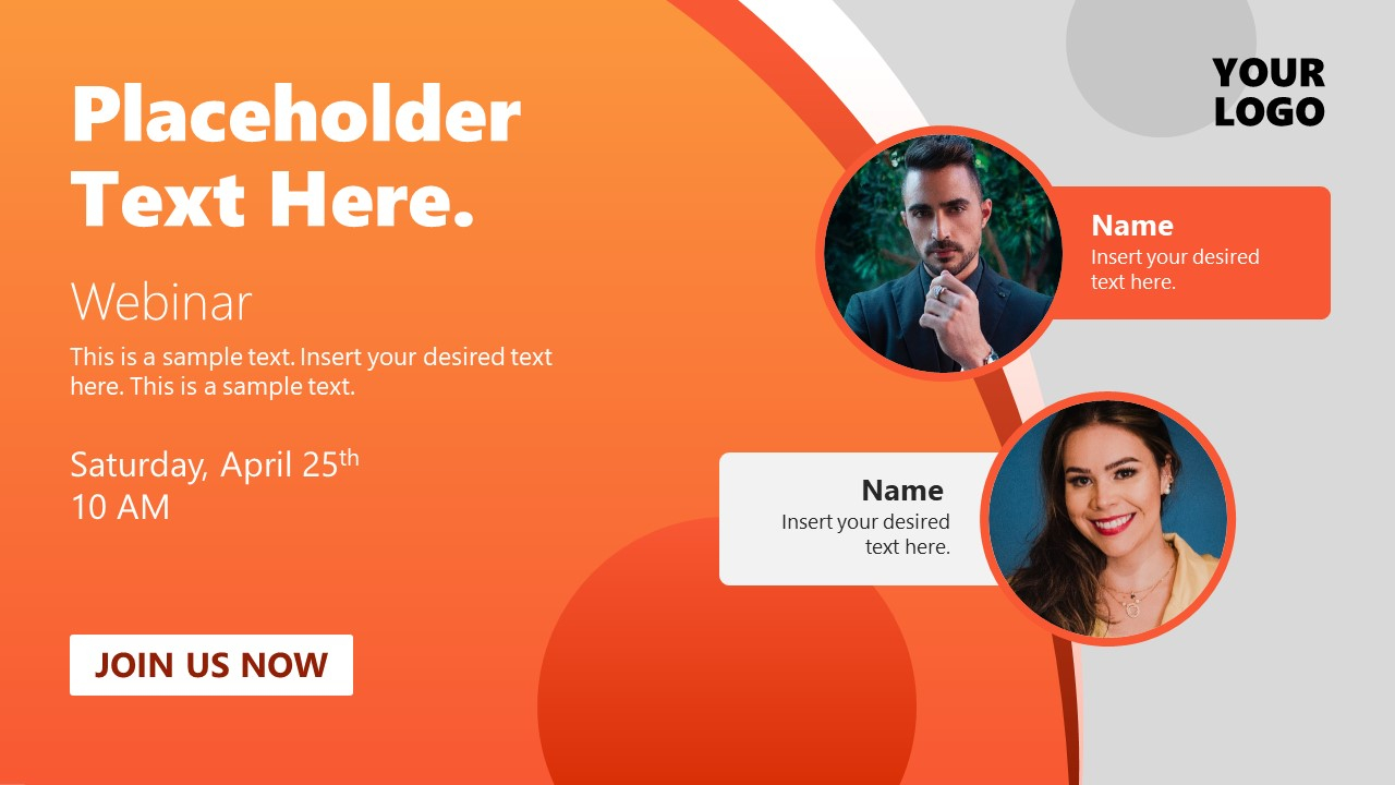 2 Speaker Invitation PowerPoint Webinar Template SlideModel